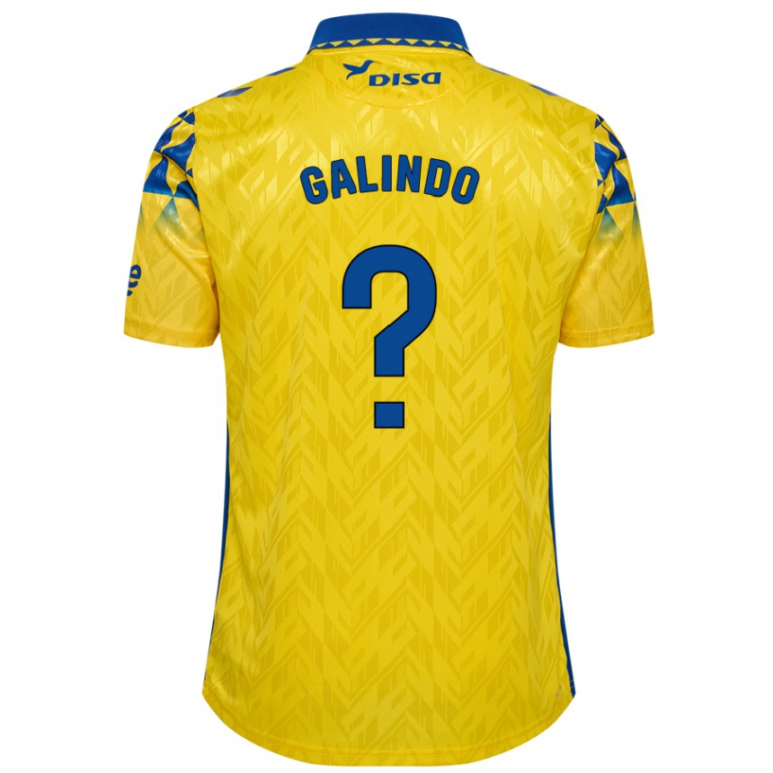 ילדים כדורגל Cristian Galindo #0 צהוב כחול ג'רזי ביתית 2024/25