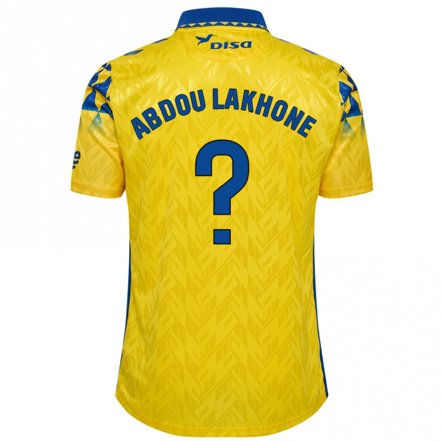 ילדים כדורגל Pape Abdou Lakhone #0 צהוב כחול ג'רזי ביתית 2024/25