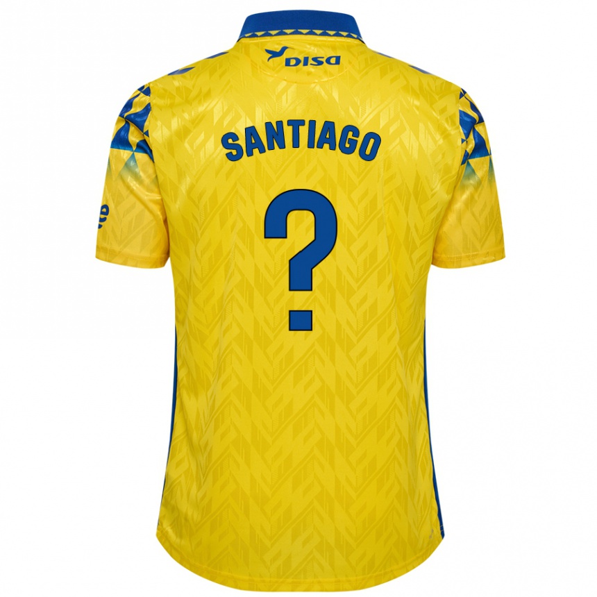ילדים כדורגל Eduardo Santiago #0 צהוב כחול ג'רזי ביתית 2024/25