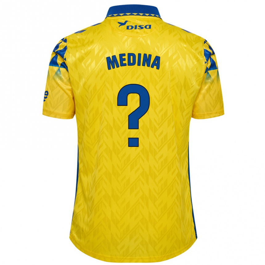 ילדים כדורגל Tomás Medina #0 צהוב כחול ג'רזי ביתית 2024/25
