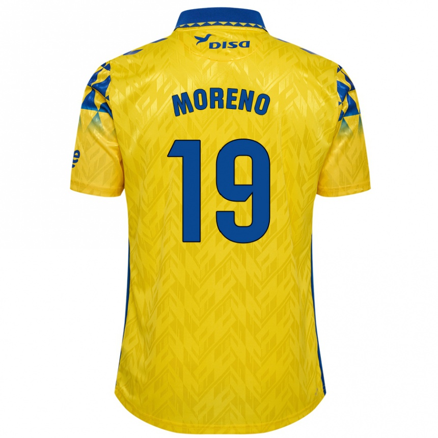 ילדים כדורגל Fernando Moreno #19 צהוב כחול ג'רזי ביתית 2024/25