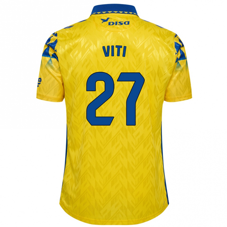 ילדים כדורגל Viti #27 צהוב כחול ג'רזי ביתית 2024/25