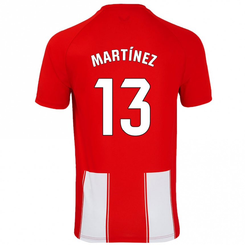 ילדים כדורגל Fernando Martínez #13 אדום לבן ג'רזי ביתית 2024/25