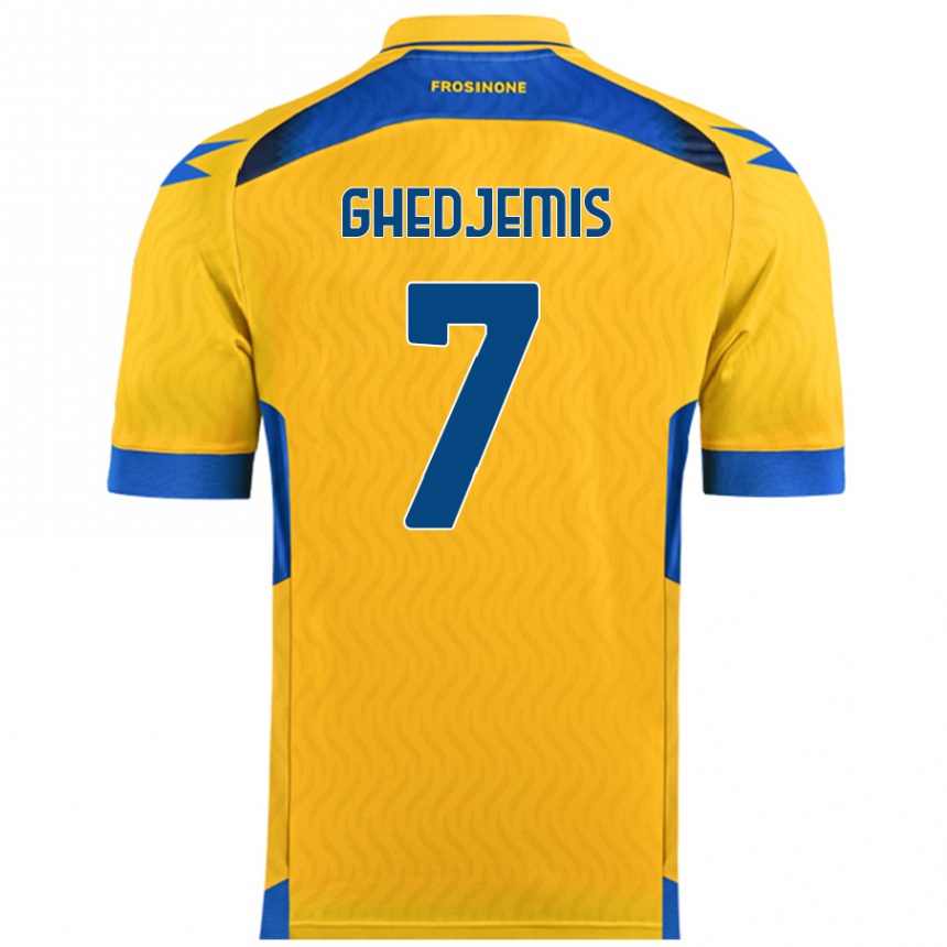 ילדים כדורגל Farès Ghedjemis #7 צָהוֹב ג'רזי ביתית 2024/25