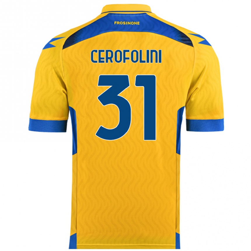 ילדים כדורגל Michele Cerofolini #31 צָהוֹב ג'רזי ביתית 2024/25