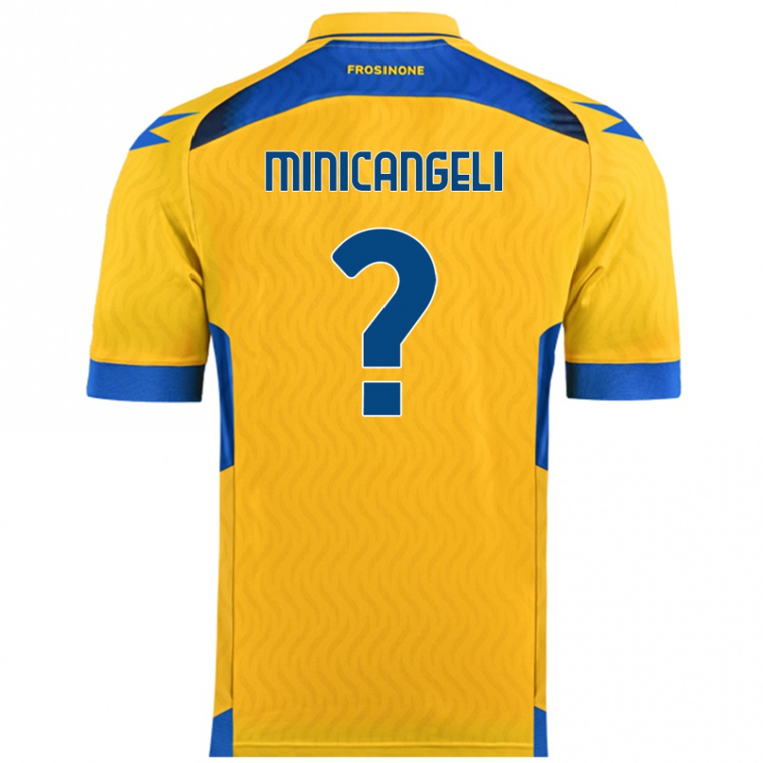 ילדים כדורגל Francesco Minicangeli #0 צָהוֹב ג'רזי ביתית 2024/25