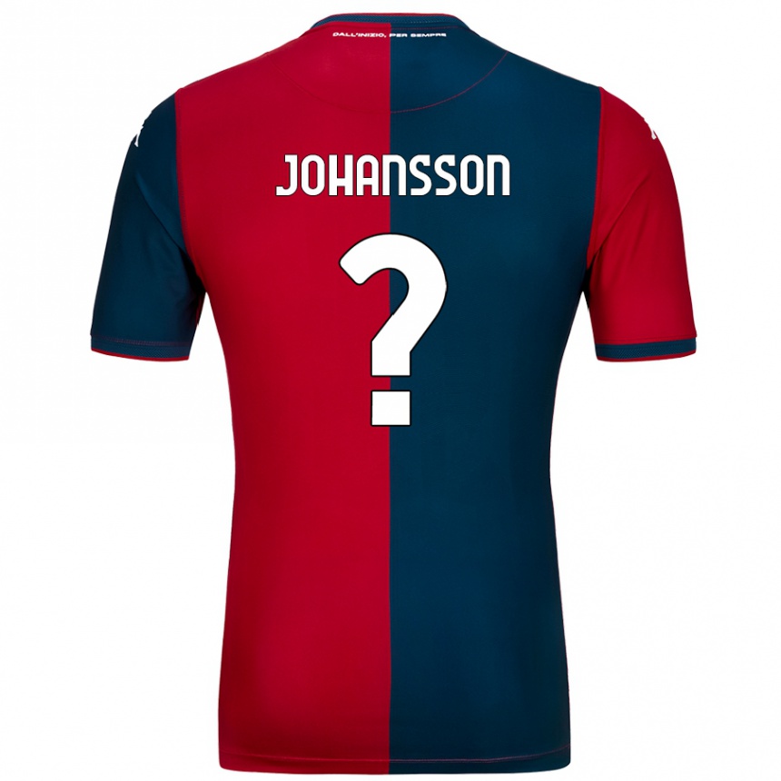ילדים כדורגל Vincent Johansson #0 אדום כחול כהה ג'רזי ביתית 2024/25