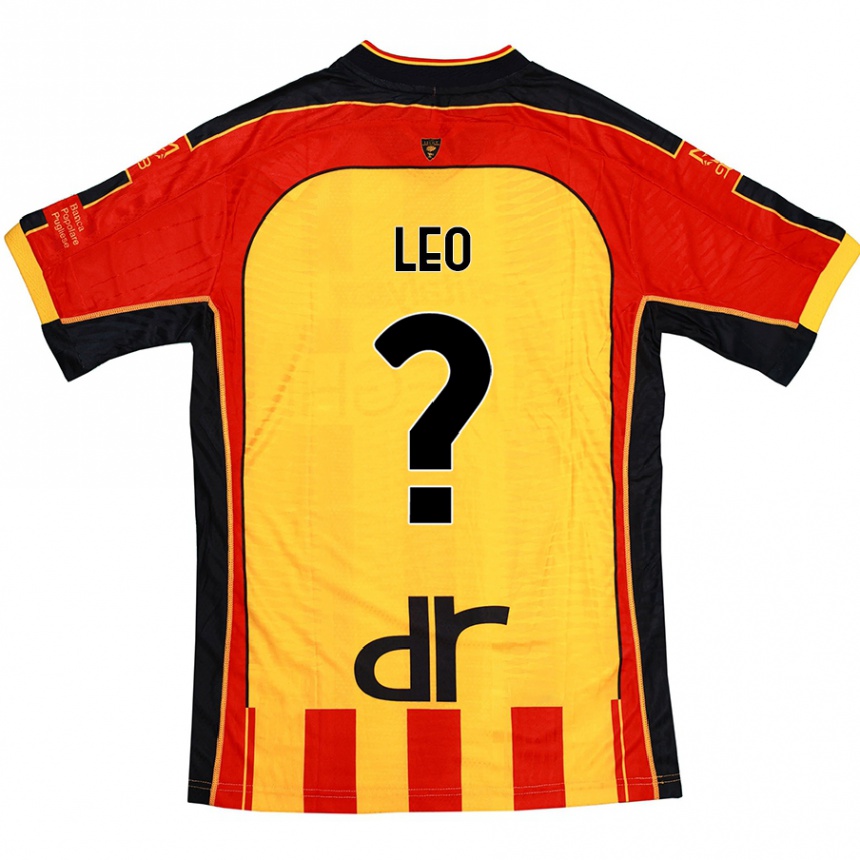 ילדים כדורגל Giulio Leo #0 צהוב אדום ג'רזי ביתית 2024/25