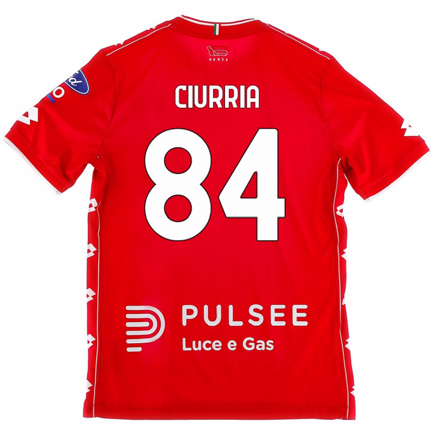 ילדים כדורגל Patrick Ciurria #84 אדום לבן ג'רזי ביתית 2024/25
