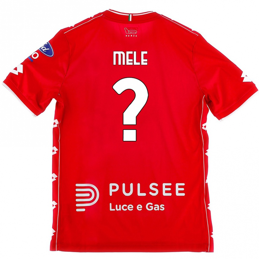 ילדים כדורגל Fabio Mele #0 אדום לבן ג'רזי ביתית 2024/25
