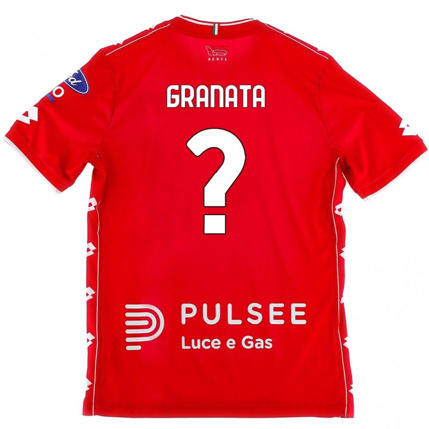 ילדים כדורגל Giorgio Granata #0 אדום לבן ג'רזי ביתית 2024/25