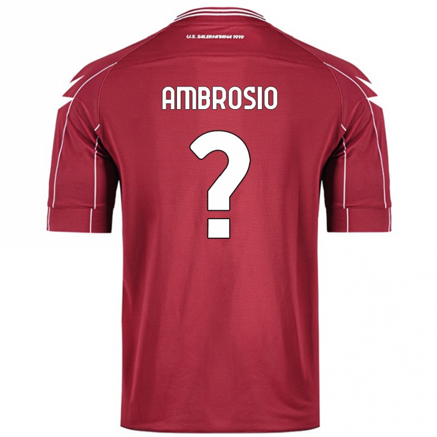 ילדים כדורגל Alfonso Ambrosio #0 בורדו ג'רזי ביתית 2024/25