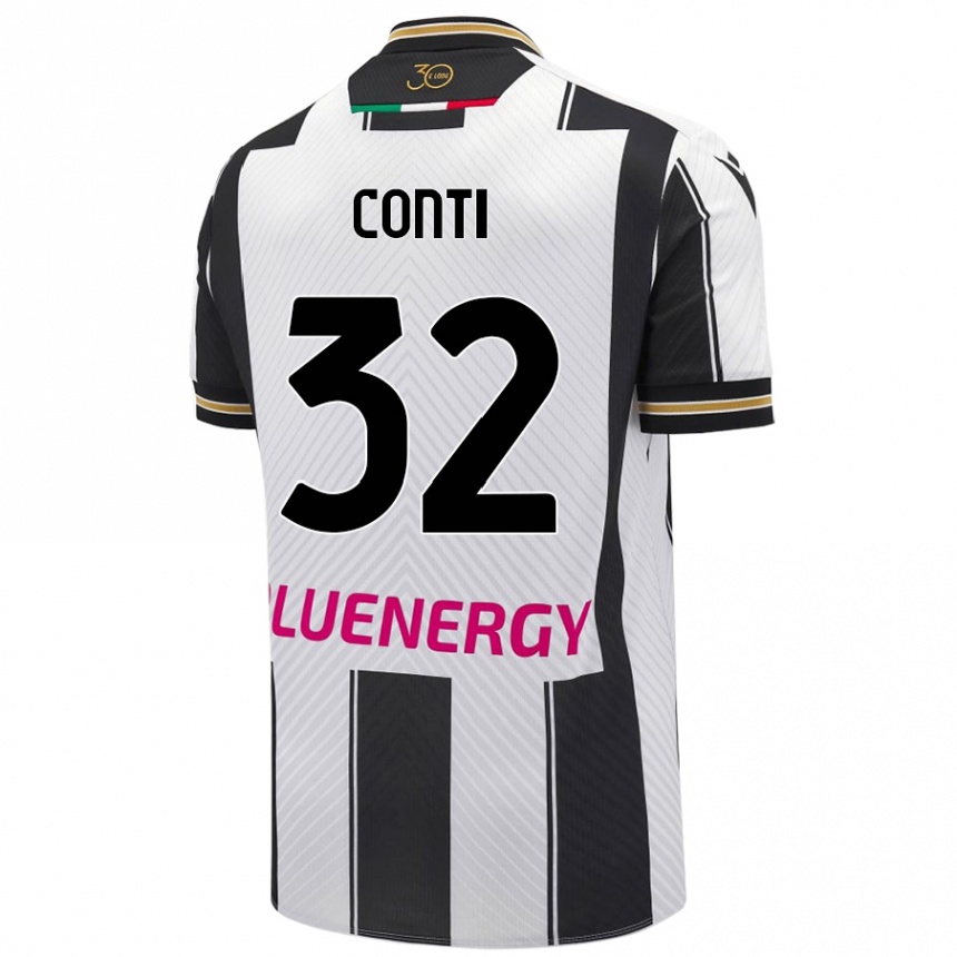 ילדים כדורגל Manuel Conti #32 לבן שחור ג'רזי ביתית 2024/25