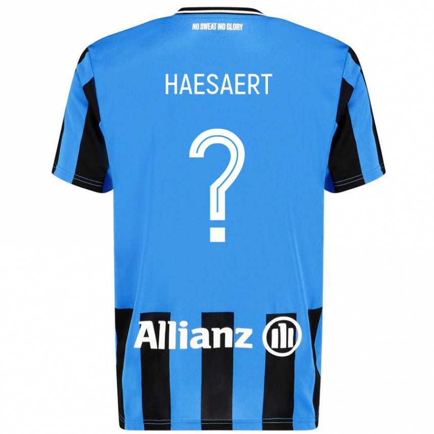 ילדים כדורגל Mateo Haesaert #0 כחול שמיים שחור ג'רזי ביתית 2024/25