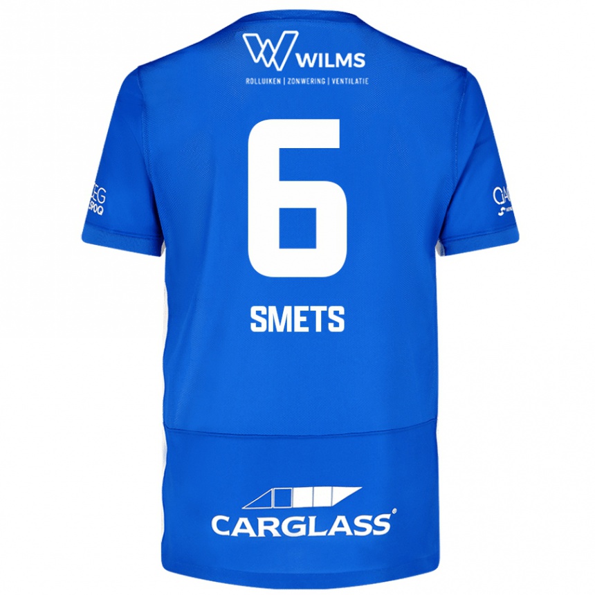 ילדים כדורגל Matte Smets #6 כְּחוֹל ג'רזי ביתית 2024/25