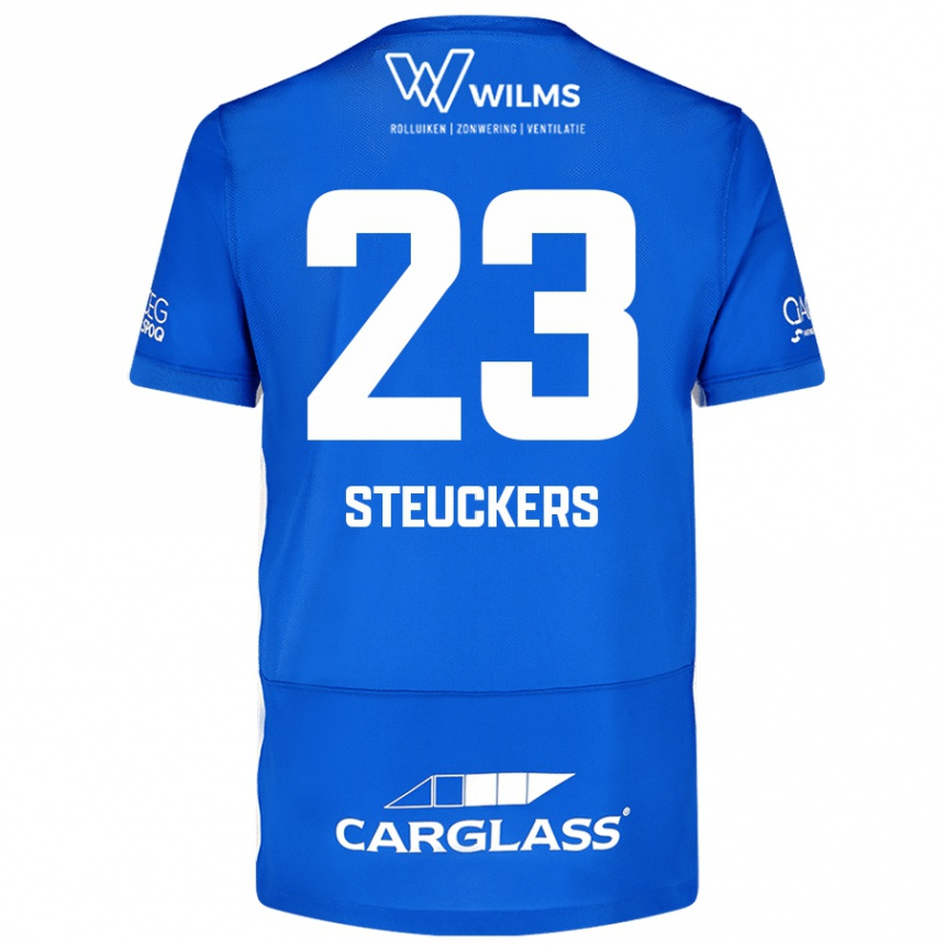 ילדים כדורגל Jarne Steuckers #23 כְּחוֹל ג'רזי ביתית 2024/25