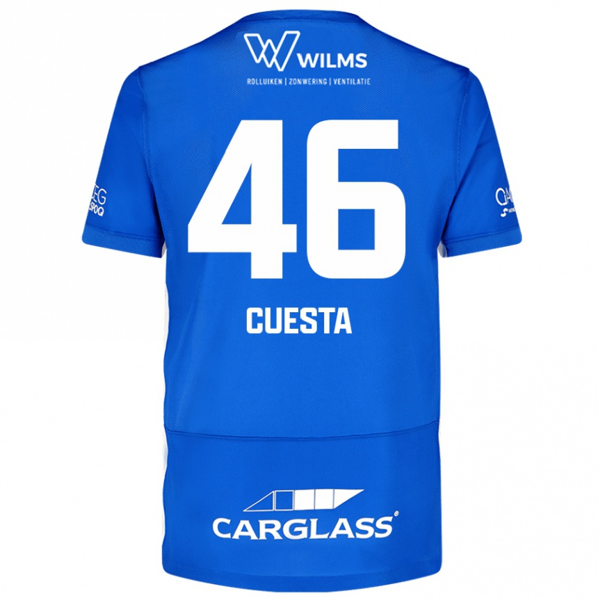 ילדים כדורגל Carlos Cuesta #46 כְּחוֹל ג'רזי ביתית 2024/25