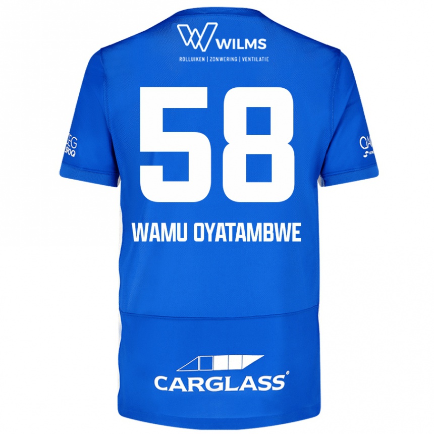 ילדים כדורגל Matthias Wamu Oyatambwe #58 כְּחוֹל ג'רזי ביתית 2024/25