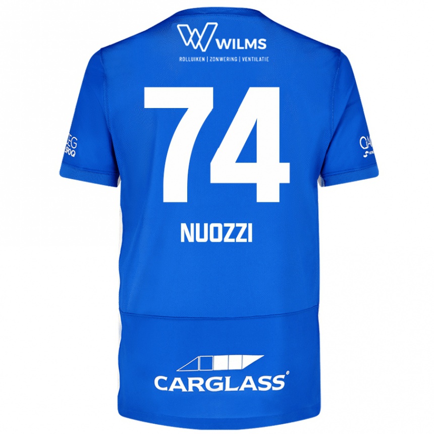 ילדים כדורגל Cédric Nuozzi #74 כְּחוֹל ג'רזי ביתית 2024/25