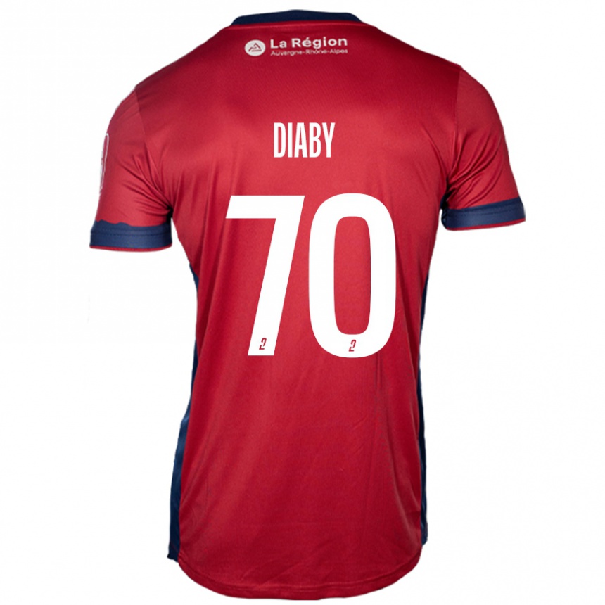 ילדים כדורגל Yadaly Diaby #70 בורדו בהיר ג'רזי ביתית 2024/25