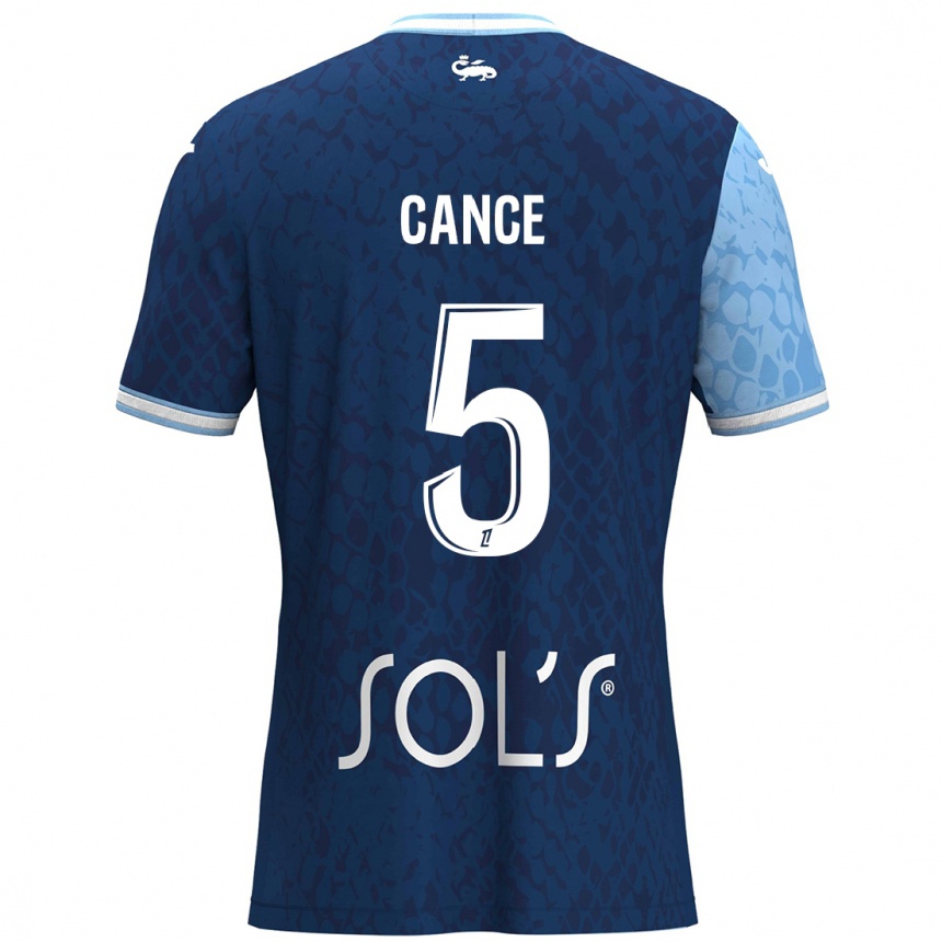 ילדים כדורגל Laurie Cance #5 כחול שמיים כחול כהה ג'רזי ביתית 2024/25