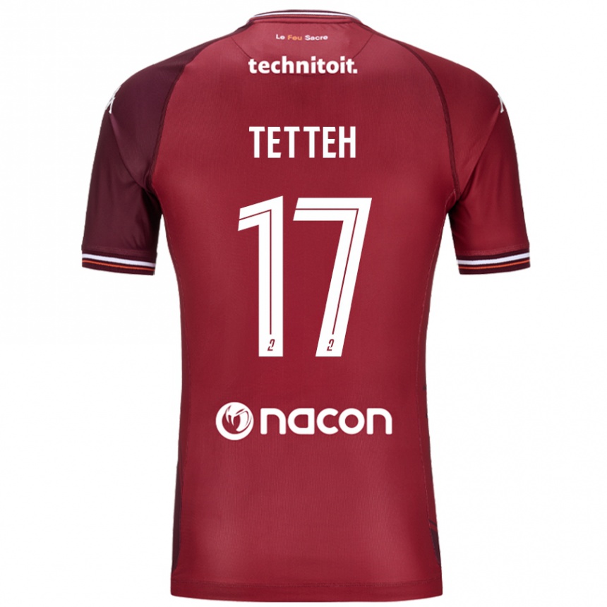 ילדים כדורגל בנג'מין טטה #17 גרנאטה אדומה ג'רזי ביתית 2024/25