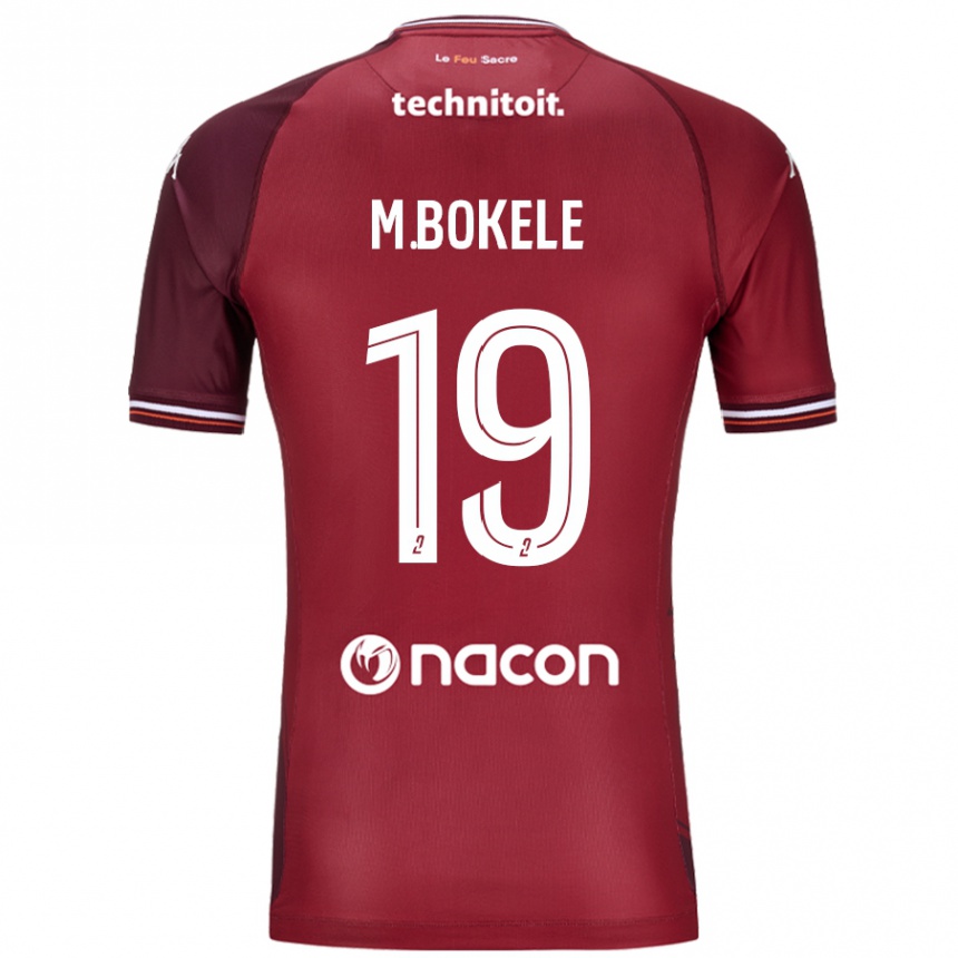 ילדים כדורגל Morgan Bokele #19 גרנאטה אדומה ג'רזי ביתית 2024/25