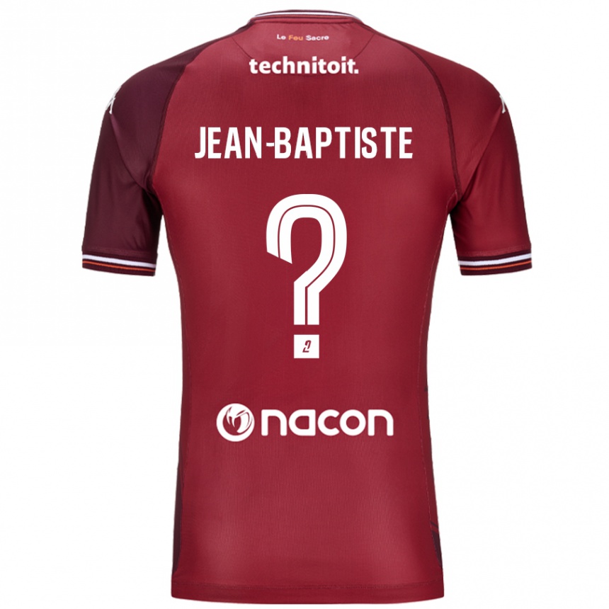 ילדים כדורגל Romain Jean-Baptiste #0 גרנאטה אדומה ג'רזי ביתית 2024/25
