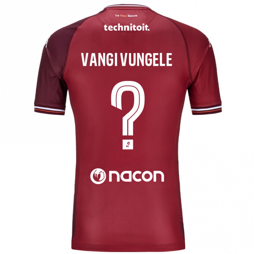 ילדים כדורגל Luzolo Vangi Vungele #0 גרנאטה אדומה ג'רזי ביתית 2024/25