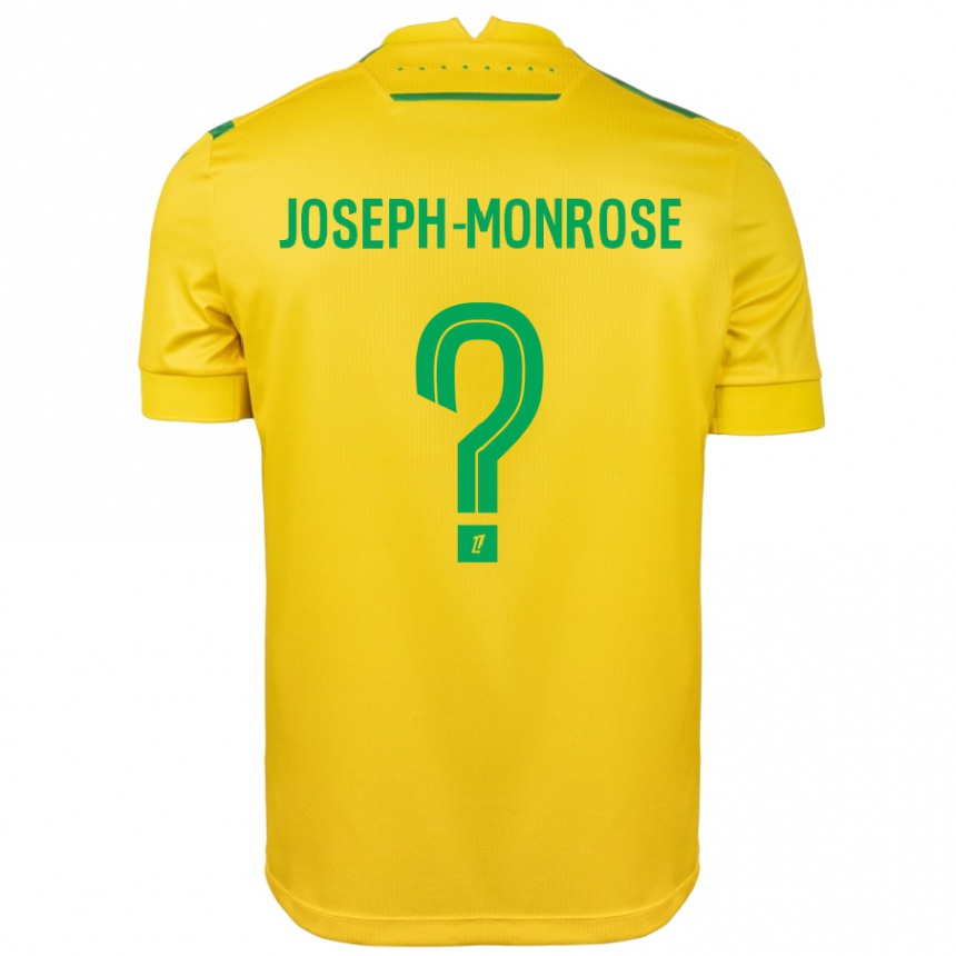 ילדים כדורגל Florian Joseph-Monrose #0 צהוב ירוק ג'רזי ביתית 2024/25