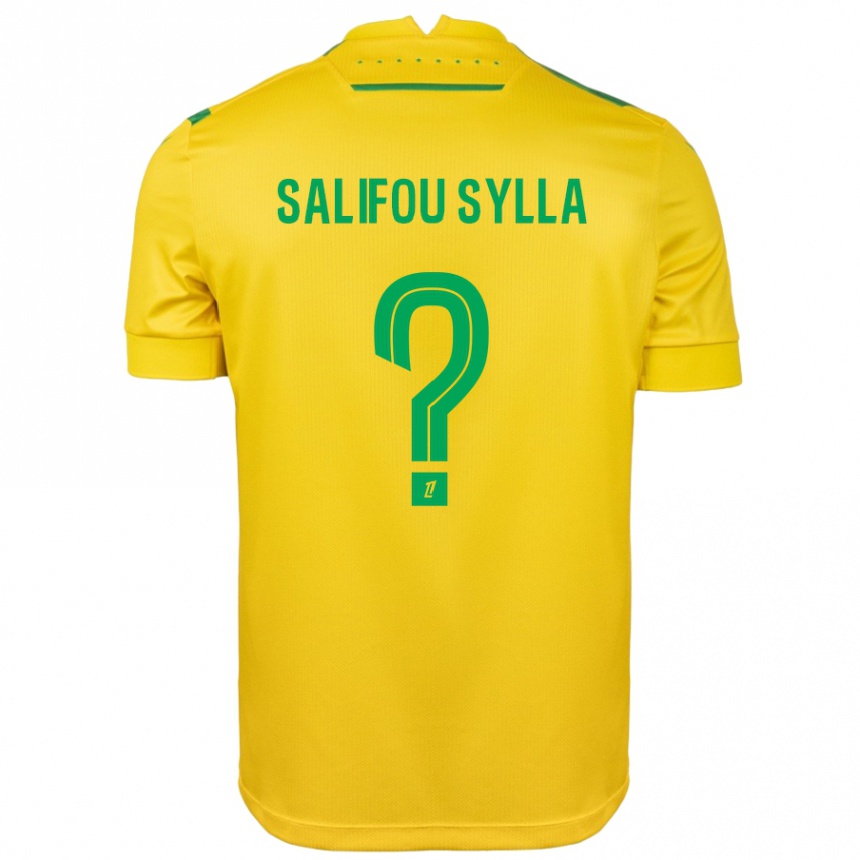 ילדים כדורגל Salifou Sylla #0 צהוב ירוק ג'רזי ביתית 2024/25