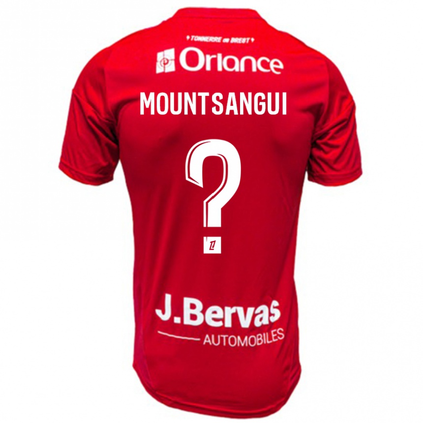 ילדים כדורגל Warren Mountsangui #0 אדום לבן ג'רזי ביתית 2024/25