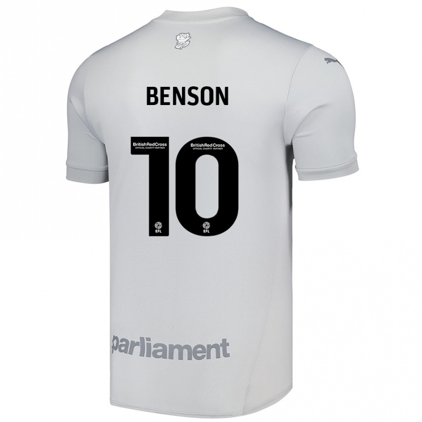 ילדים כדורגל Josh Benson #10 אפור כסף הרחק ג'רזי 2024/25