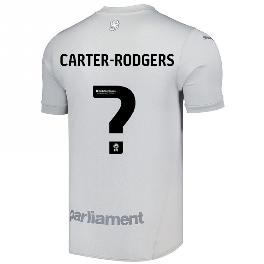 ילדים כדורגל Trent Carter-Rodgers #0 אפור כסף הרחק ג'רזי 2024/25