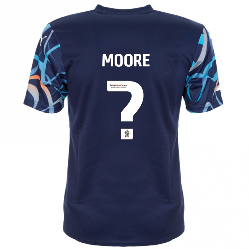 ילדים כדורגל Rhiana Moore #0 כָּחוֹל כֵּהֶה הרחק ג'רזי 2024/25