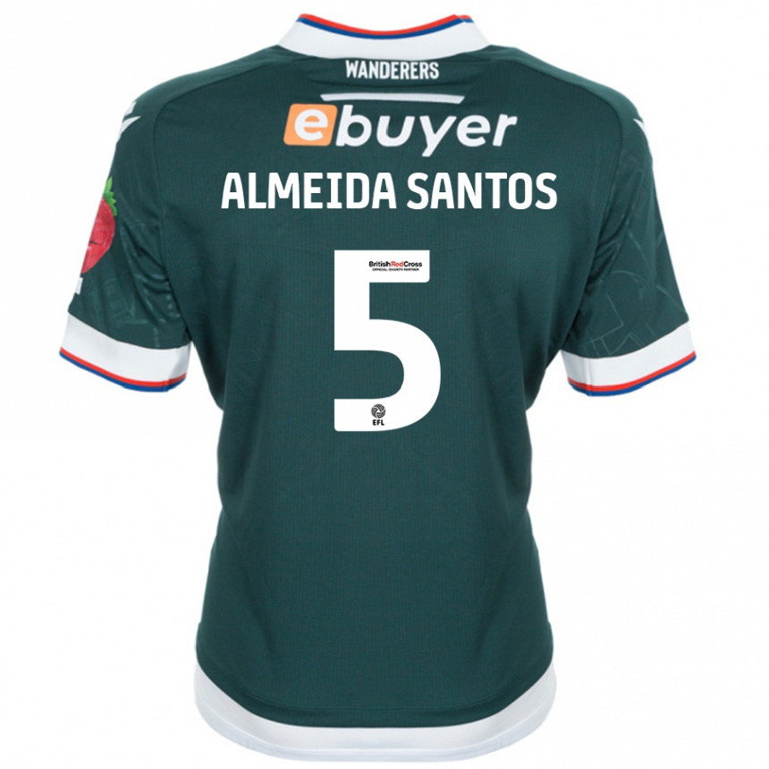 ילדים כדורגל Ricardo Santos #5 ירוק כהה הרחק ג'רזי 2024/25
