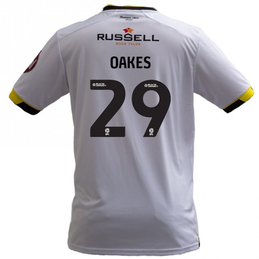 ילדים כדורגל Toby Oakes #29 לָבָן הרחק ג'רזי 2024/25