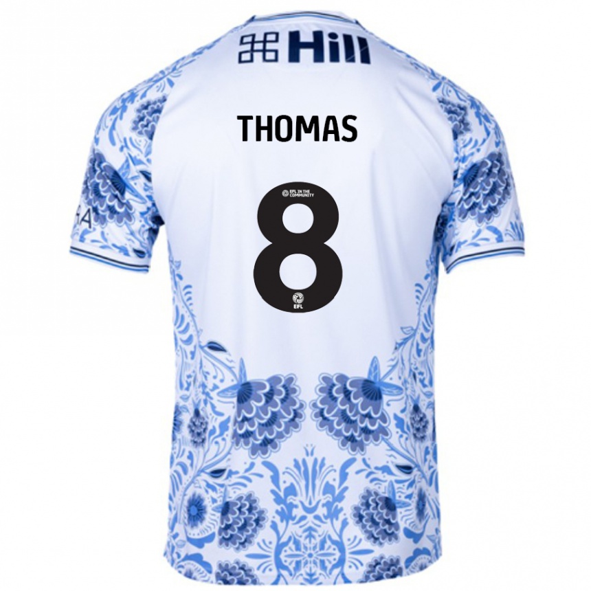 ילדים כדורגל George Thomas #8 כחול לבן הרחק ג'רזי 2024/25