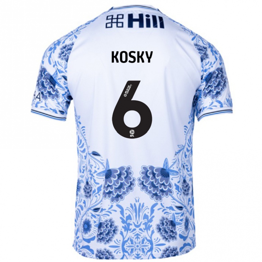 ילדים כדורגל Rachel Kosky #6 כחול לבן הרחק ג'רזי 2024/25