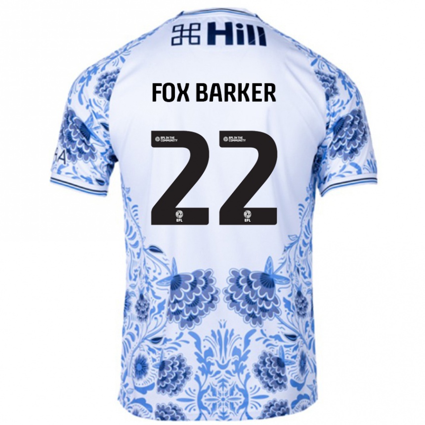 ילדים כדורגל Mistie Fox-Barker #22 כחול לבן הרחק ג'רזי 2024/25