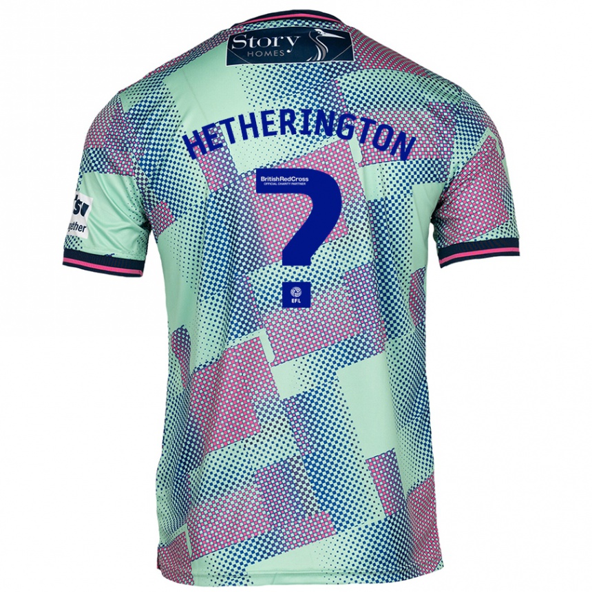 ילדים כדורגל Sam Hetherington #0 יָרוֹק הרחק ג'רזי 2024/25