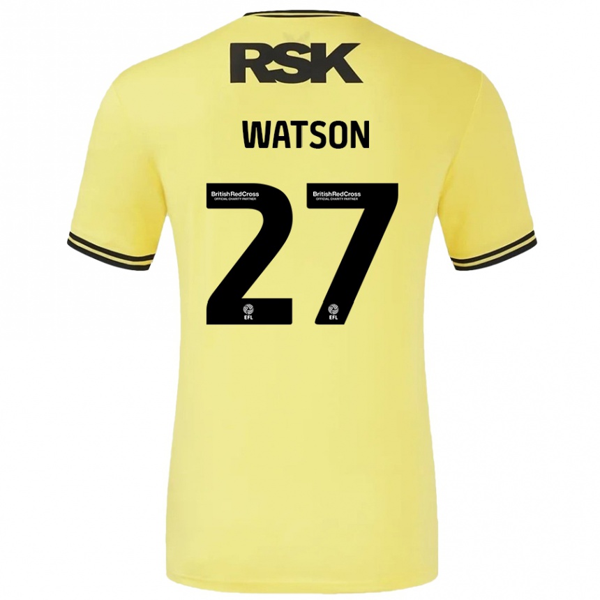 ילדים כדורגל Tennai Watson #27 צהוב שחור הרחק ג'רזי 2024/25