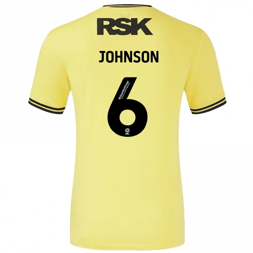 ילדים כדורגל Melissa Johnson #6 צהוב שחור הרחק ג'רזי 2024/25