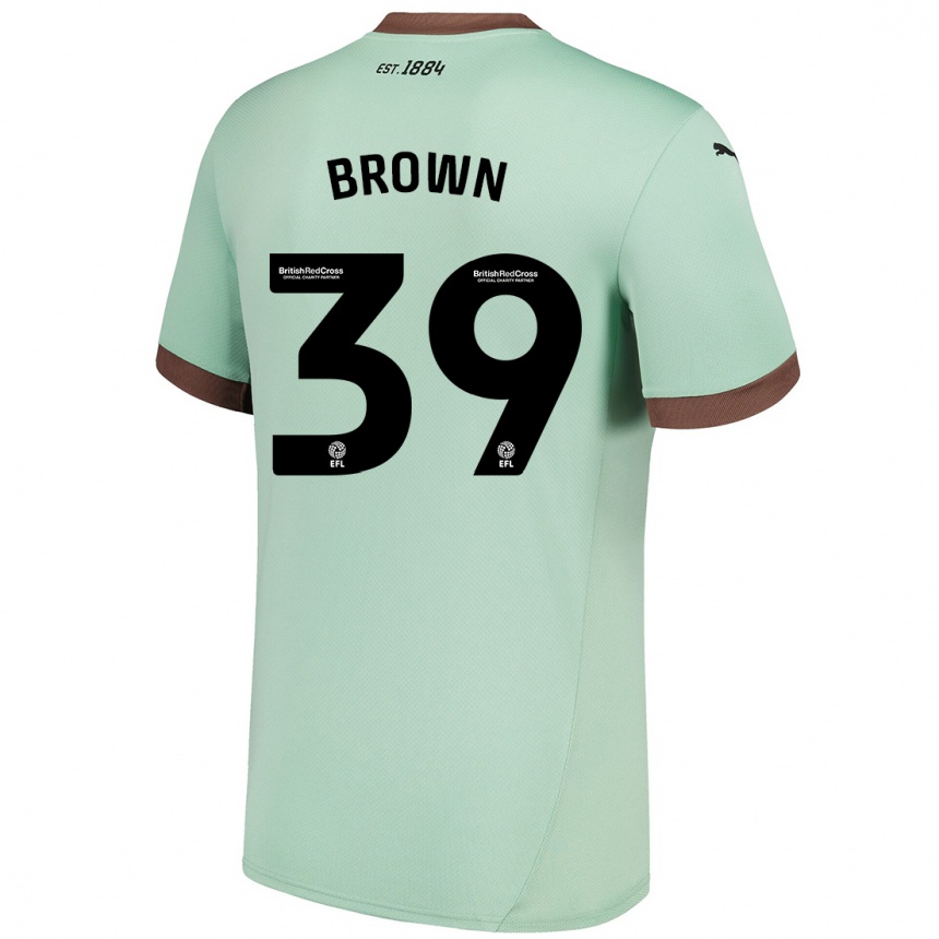 ילדים כדורגל Dajaune Brown #39 ירוק חיוור הרחק ג'רזי 2024/25