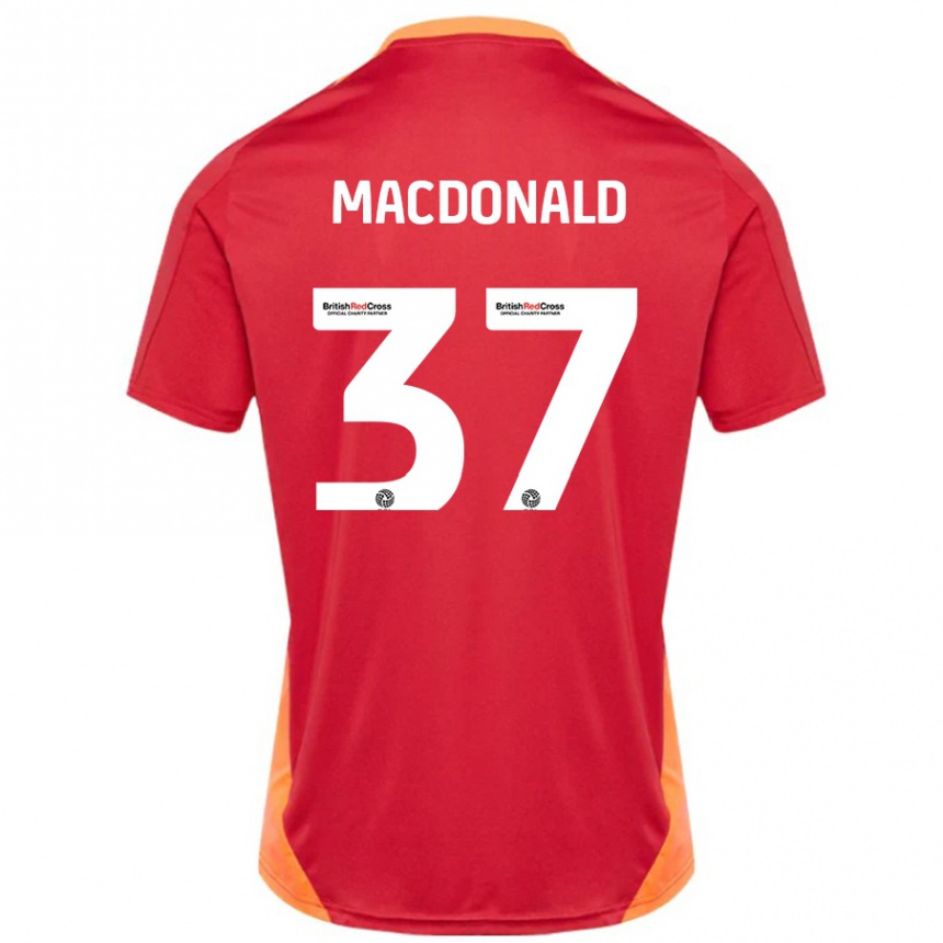 ילדים כדורגל Shaun Macdonald #37 כחול אוף לבן הרחק ג'רזי 2024/25