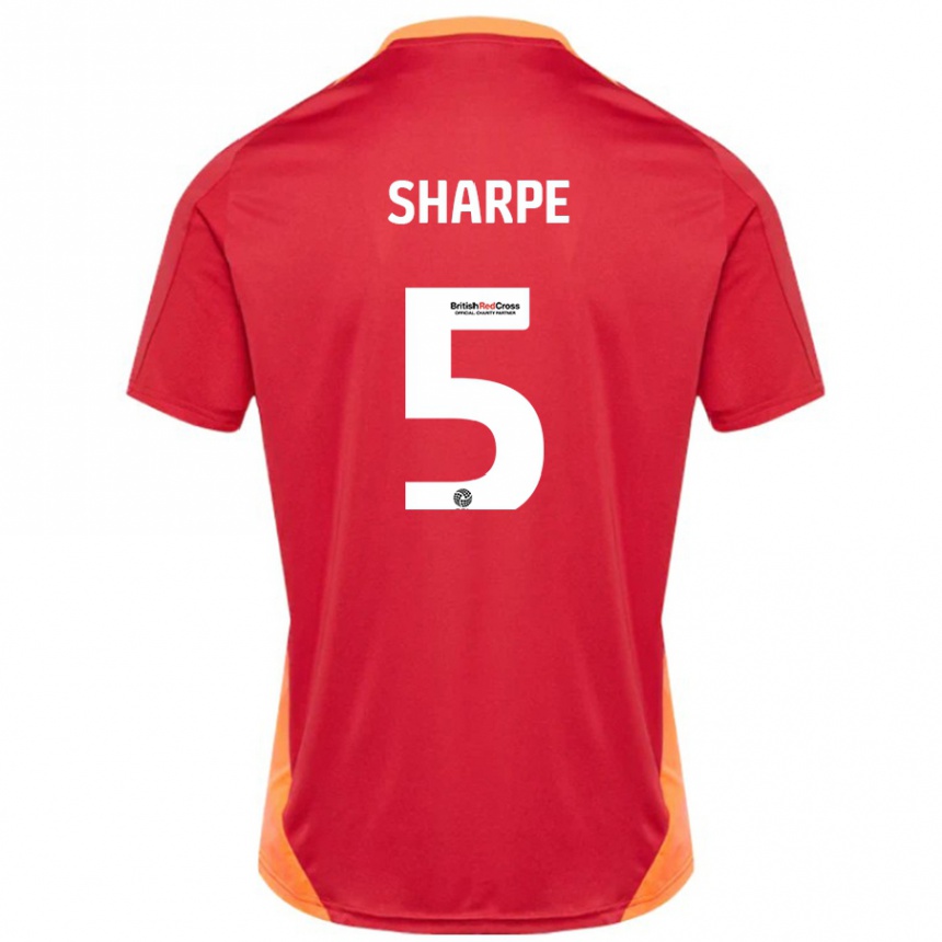 ילדים כדורגל Manfy Sharpe #5 כחול אוף לבן הרחק ג'רזי 2024/25