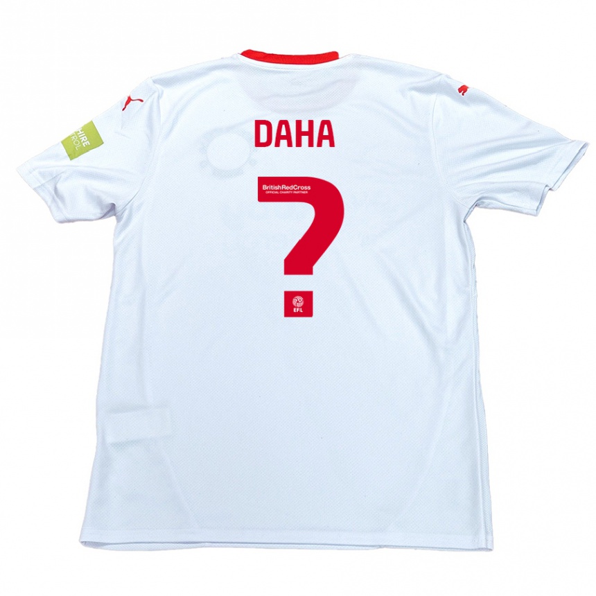 ילדים כדורגל Hermann Daha #0 לָבָן הרחק ג'רזי 2024/25