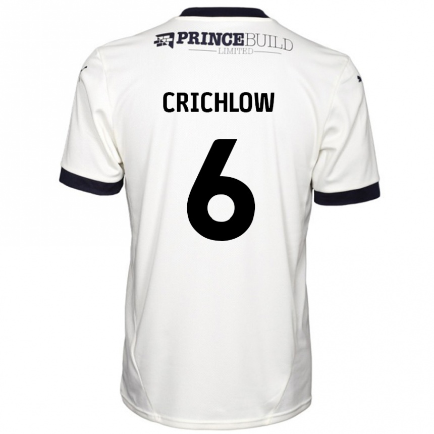 ילדים כדורגל Romoney Crichlow #6 לבן שחור הרחק ג'רזי 2024/25