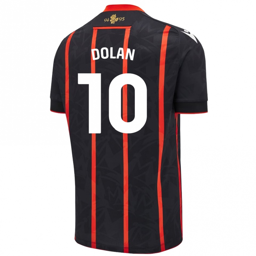 ילדים כדורגל Tyrhys Dolan #10 שחור אדום הרחק ג'רזי 2024/25