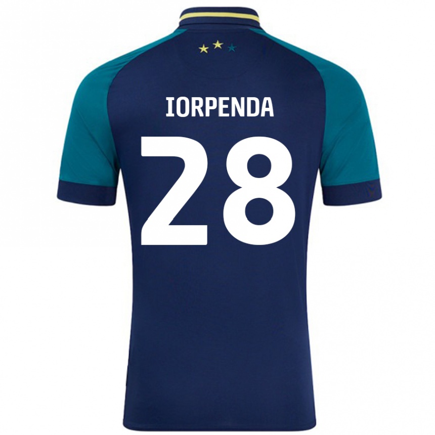 ילדים כדורגל Tom Iorpenda #28 נייבי ירוק כהה הרחק ג'רזי 2024/25